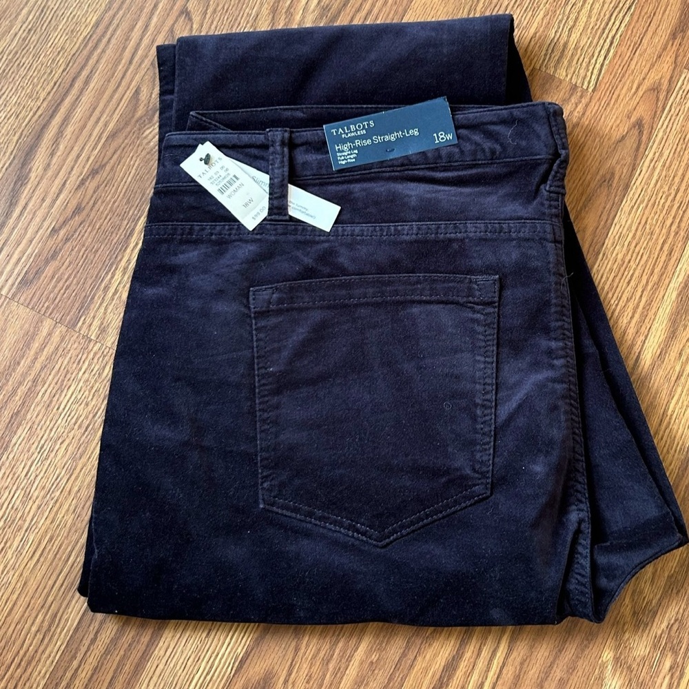 Talbots velveteen pants. Soft lighter weight fabric. True Navy blue